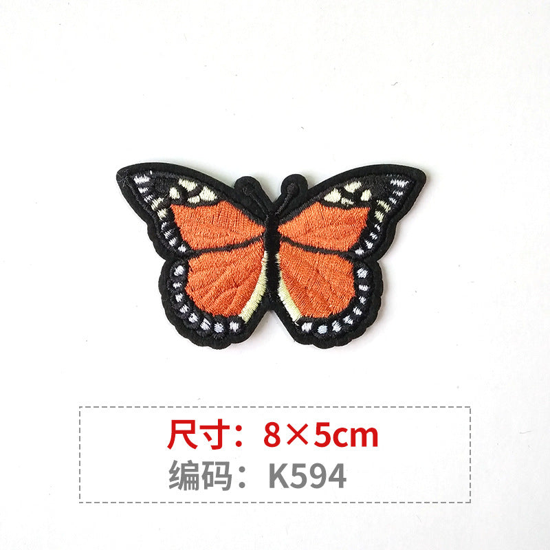 Wholesale Color Embroidered Butterfly Cloth Embroidery Patches